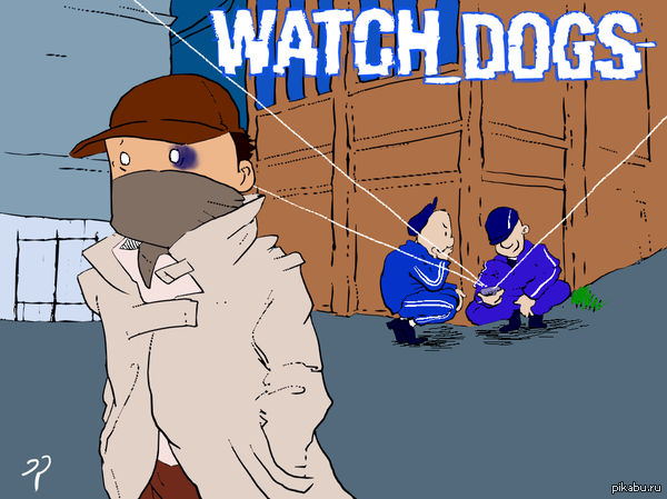 Watch_Dogs Фан-арт  Watch_Dogs, арт, Компьютерные игры