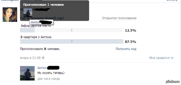 Некоторые особенности демократии   Новый Год, голосование, вписка, ВКонтакте, комментарии