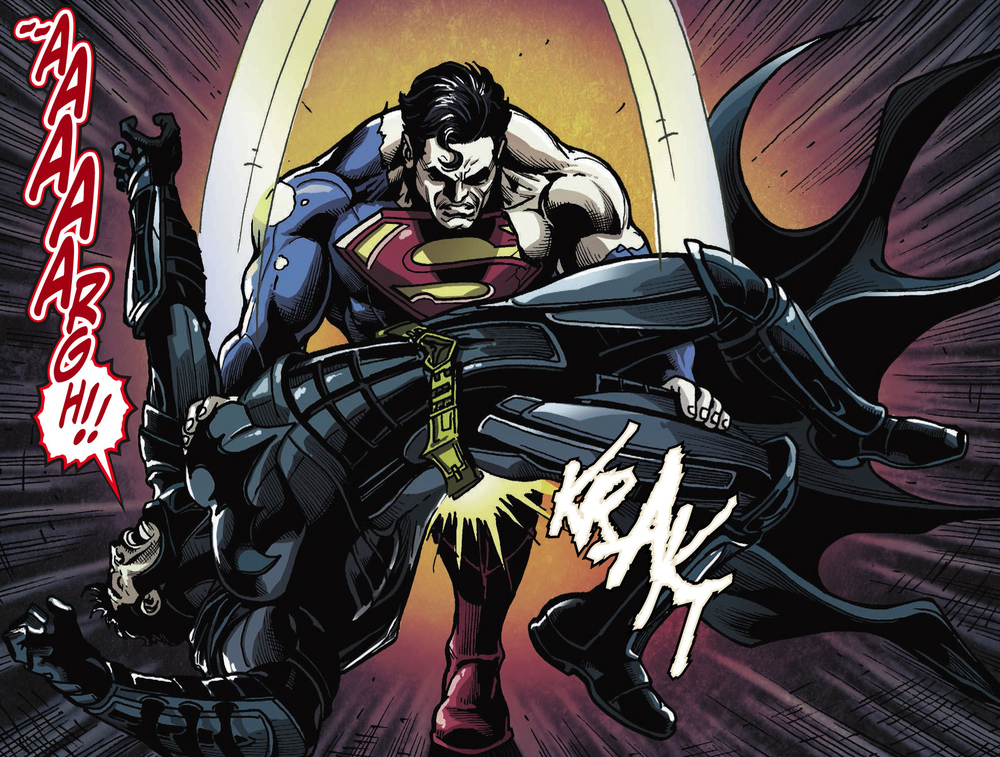 Разве что Супермен от эпичности и крутизны Бэтмена забудет о своих силах и ...